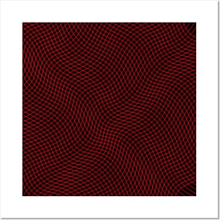 Wavy grid pattern Posters and Art